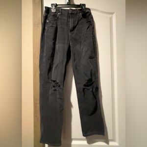 Distressed Black Jeans